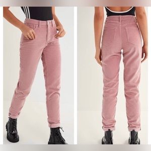 Urban Outfitters BDG Pink Corduroy Mom High Rise Jeans Pants